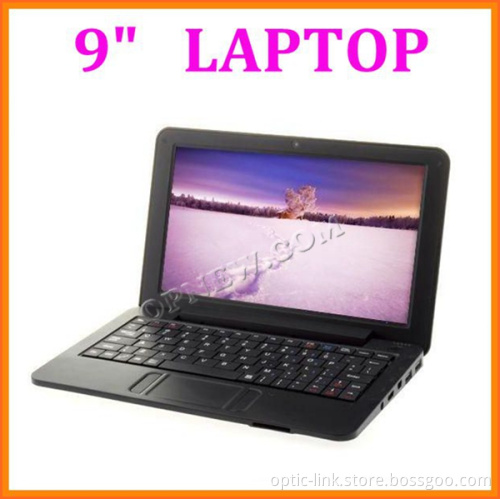 OEM 9 inch mini laptop android 4.4 computer netbook dual core wm8880 wifi bluetooth camera rj45 usb2.0 port external 3g